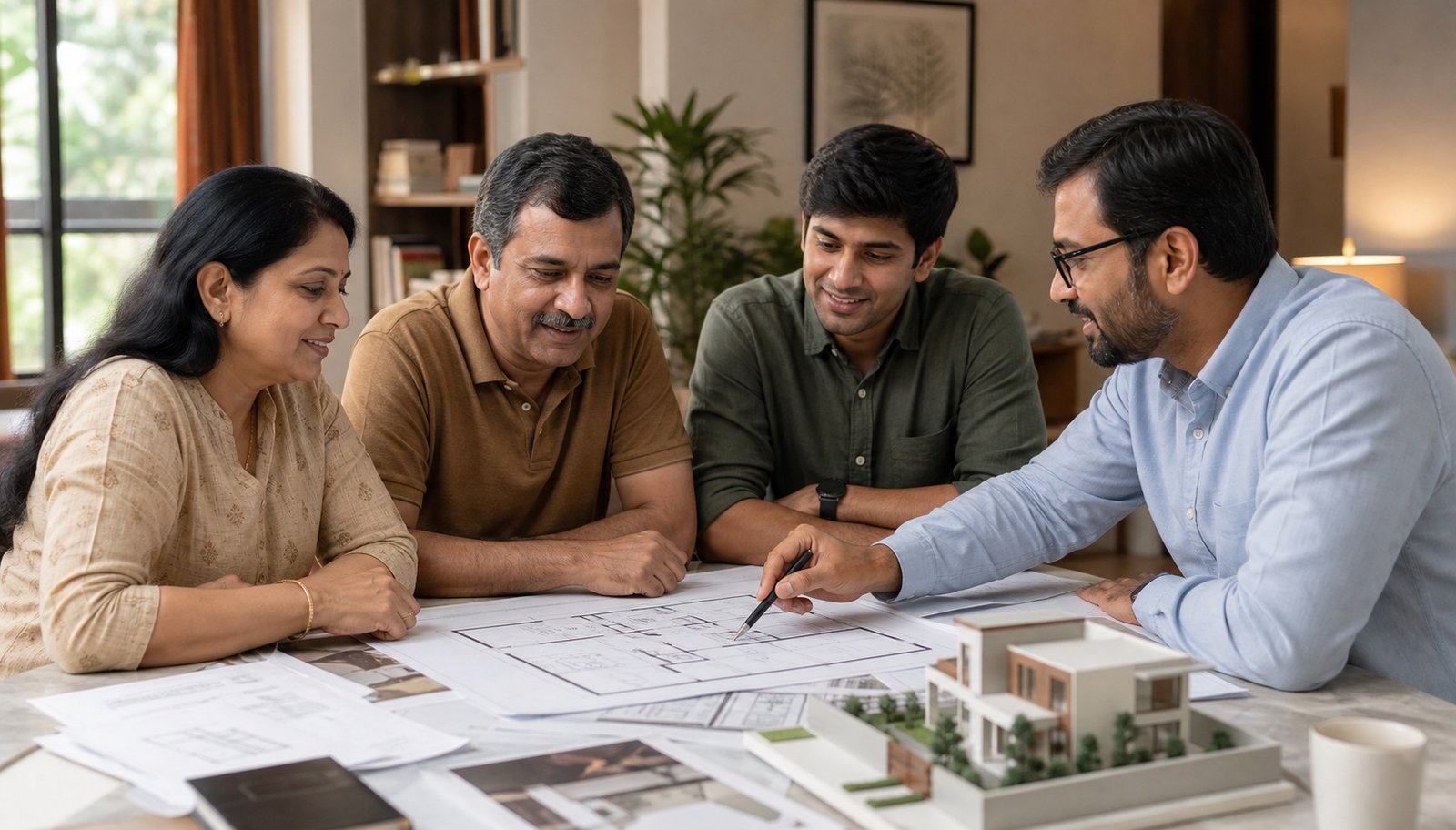 A Central Indian family planning their new home with ODD Studio